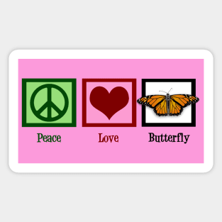 Peace Love Butterfly Sticker